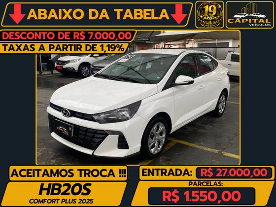HYUNDAI HB20S 1.0 12V FLEX COMFORT PLUS MANUAL HYUNDAI HB20S 1.0 12V FLEX COMFORT PLUS MANUAL